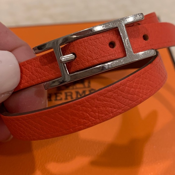 Hermès Behapi double tour orange & luggage